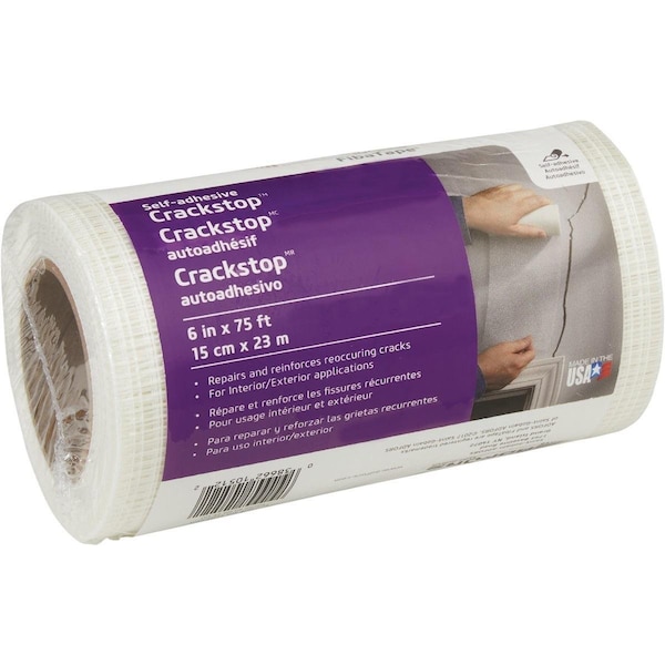 Fibatape Crackstop 6 In. x 75 Ft. Self-Adhesive Repair Fabric - FDW6568-U