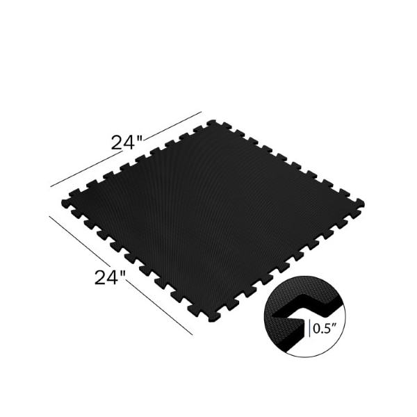 Fleming Supply Foam Mat Floor Tiles, Interlocking Ultimate Comfort EVA Foam Padding, for Exercising, Yoga, Playroom - 799107DQO