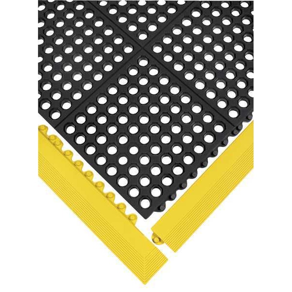 Wearwell Ramp Edge, 3 in W x Nitrile Rubber, Yellow - 572