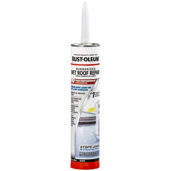 Rust-Oleum Wet Roof Repair, Asphalt, Black, 10.1 oz - 351249