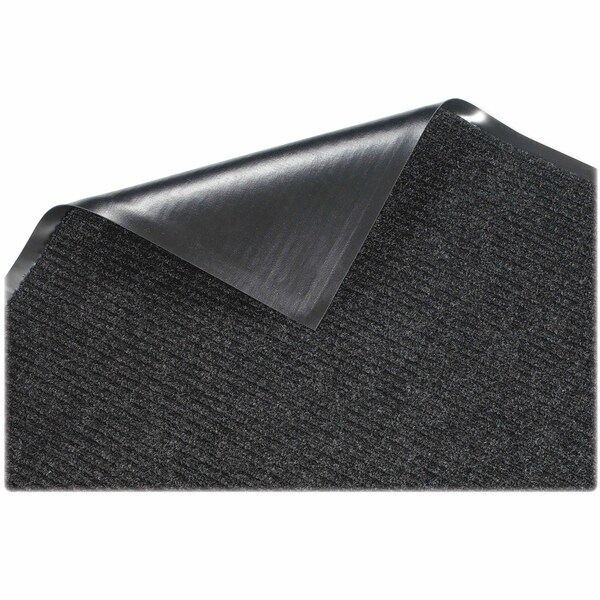 Genuine Joe Dual-Rib Indoor Wiper Mats, Charcoal (or Charcoal Gray), 36" W x 60" L - GJO55351