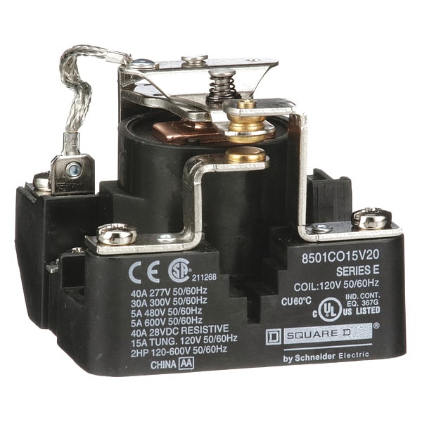 Relé Square D, 600VAC de voltaje de bobina, 1 NA/1 NC; 1PO/1CO - 8501CO15V29