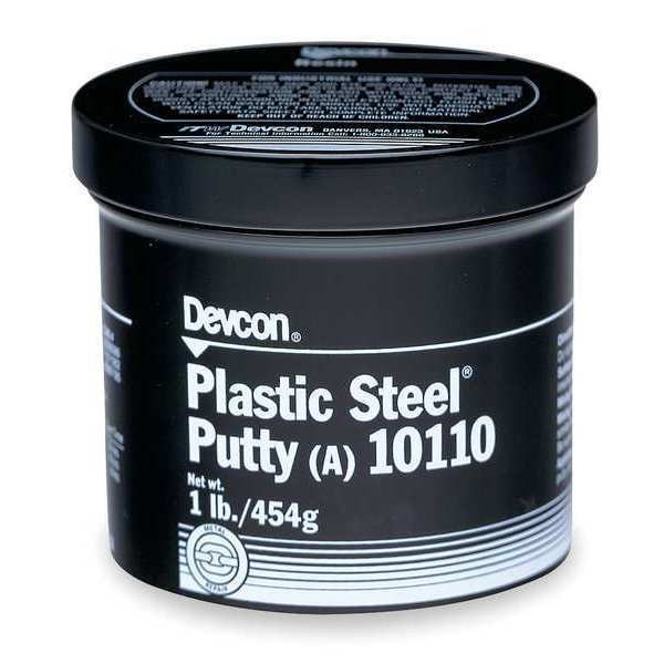 Devcon Putty, Plastic Steel, Multipurpose Repair, 16 oz Container Size, Can, Gray, Epoxy - 10110