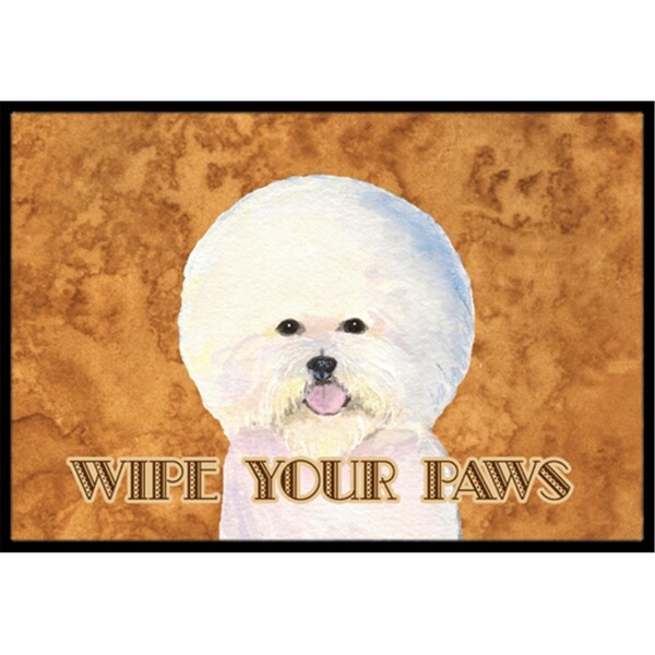 Carolines Treasures 18 x 27 In. Bichon Frise Wipe Your Paws Indoor Or Outdoor Mat - SS4878MAT