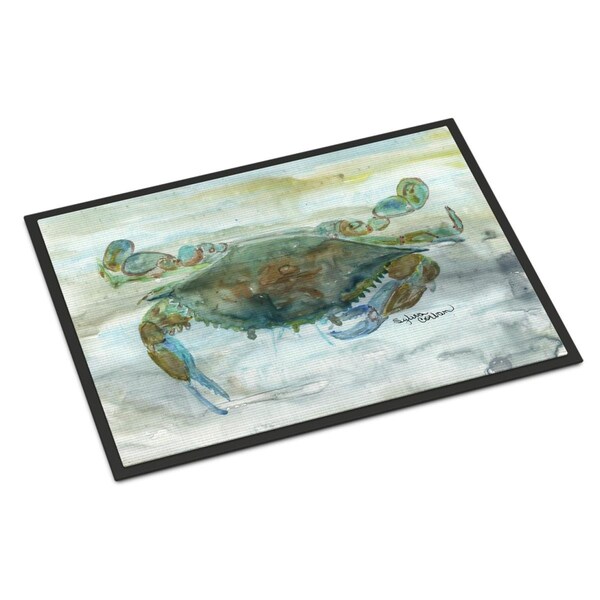 Carolines Treasures 24 x 36 in. Crab a leg up Watercolor Indoor or Outdoor Mat - SC2002JMAT
