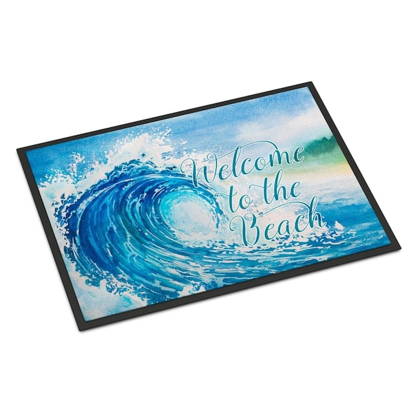 Carolines Treasures Wave Welcome Indoor or Outdoor Mat - 18 x 27 in. - BB8529MAT