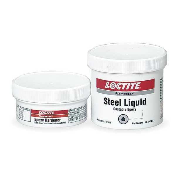 Loctite Steel Liquid, 1 lb Container Size, Jar, EA 3472, Gray - 235617