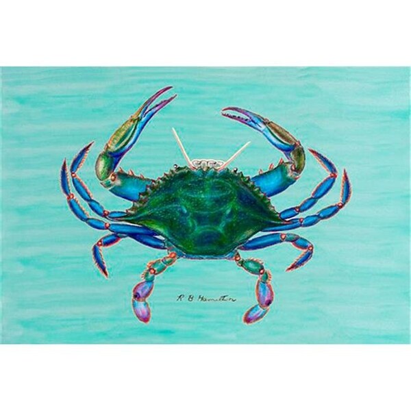 Betsy Drake Betsy Drake DM004 Female Blue Crab Door Mat 18"x26" - DM004C