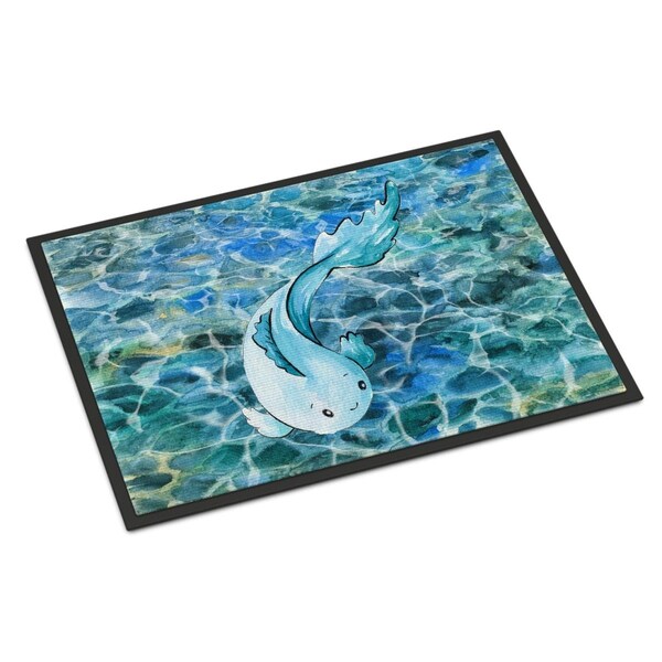 Carolines Treasures Blue Fish Indoor Or Outdoor Mat - 24 x 36 in. - BB8524JMAT