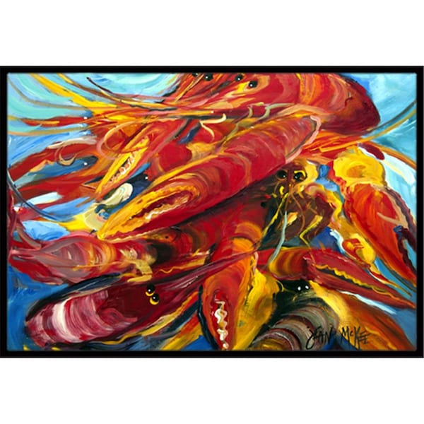 Carolines Treasures Crawfish Indoor and Outdoor Mat- 24 x 36 in. - JMK1117JMAT