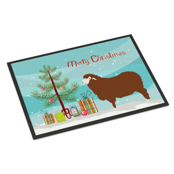 Carolines Treasures Merino Sheep Christmas Indoor or Outdoor Mat, 18 x 27 in. - BB9348MAT