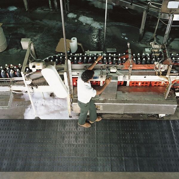 Notrax Antifatigue Mat, PVC, Grit, 3 ft W x 4 ft L, Black - 420S0034BL