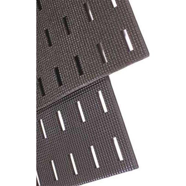 Notrax Antifatigue Mat, PVC, Grit, 3 ft W x 4 ft L, Black - 420S0034BL