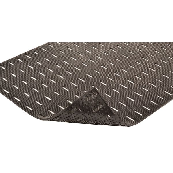 Notrax Antifatigue Mat, PVC, Grit, 3 ft W x 4 ft L, Black - 420S0034BL
