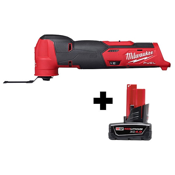 Milwaukee Tool Oscillating Multi-Tool, 12V DC, Cordless, 3.9 Degrees Oscillation Angle, M18 FUEL Series - 2526-20,48-11-2440