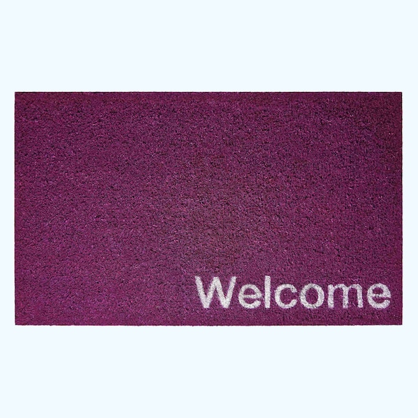 Calloway Mills Entrance Mat, Coir, Purple, Black - 105801729WELC