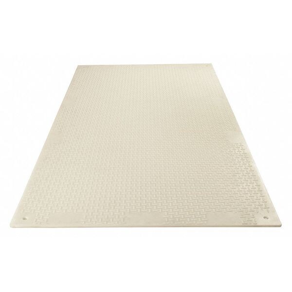 Checkers Ground Protection Mat, 18/25 in Thickness, High Density Polyethylene, Clear - CV48S1