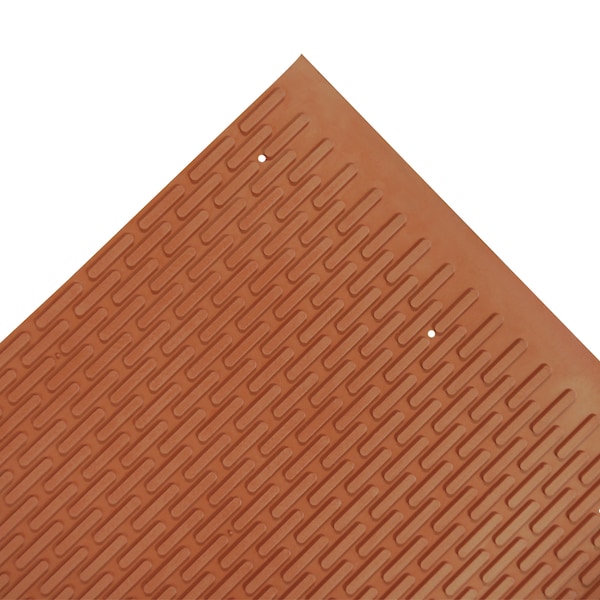 Rubber-Cal "Safe-Grip" Slip-Resistant Traction Mats - 1/4 in x 34 in x 8 ft - Red Rubber Runner - 03-161