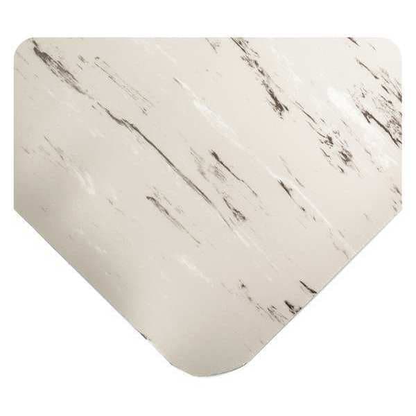 Wearwell Antifatigue Mat, 6 ft. L x 2 ft. W, 1/2" Thickness, Marble, Gray - 494.12X2X6GY
