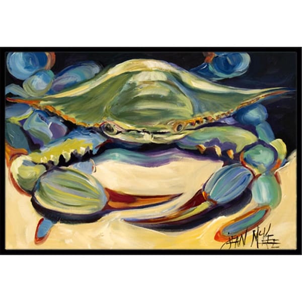 Carolines Treasures Blue Crab Indoor and Outdoor Mat- 18 x 27 in. - JMK1093MAT