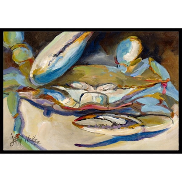 Carolines Treasures Big Crab Claw Blue Crab Indoor and Outdoor Mat- 24 x 36 in. - JMK1099JMAT