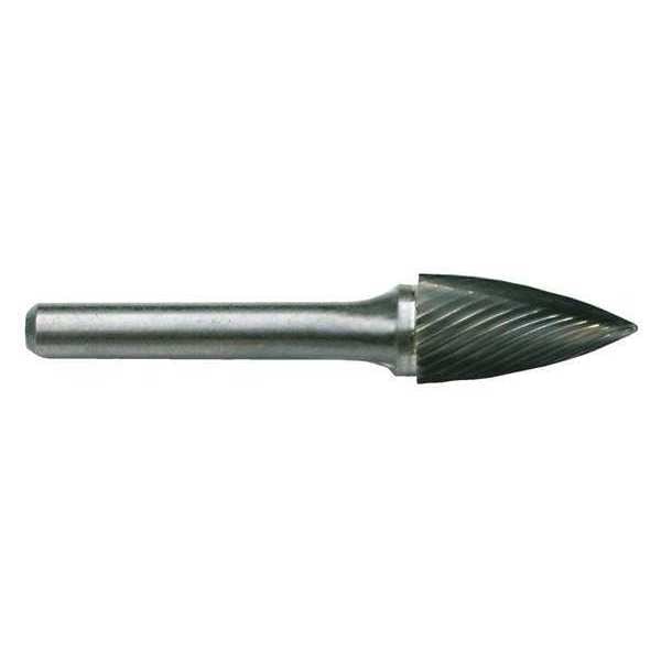 Cle-Line 1/2x1/4 Hardened Steel Shank Standard Cut Carbide SG-5 Cle-Line 1849 Pointed Tree Bur - C17685