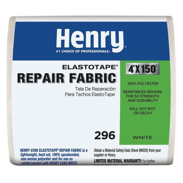 Henry Repair Fabric, 4 in x 150 ft, Roll, White - HE296195