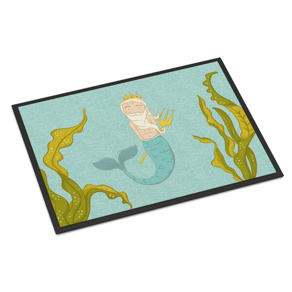 Carolines Treasures Neptune Merman Indoor Or Outdoor Mat - 24 x 36 in. - BB8542JMAT