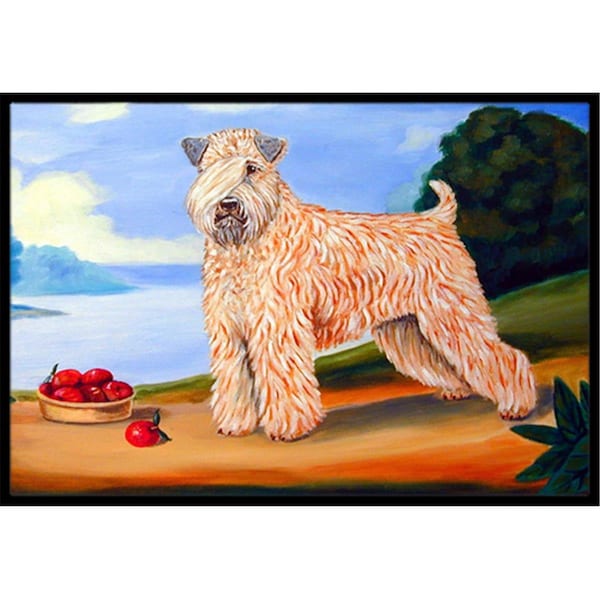 Carolines Treasures 24 x 36 in. Wheaten Terrier Soft Coated Indoor Or Outdoor Doormat - 7509JMAT