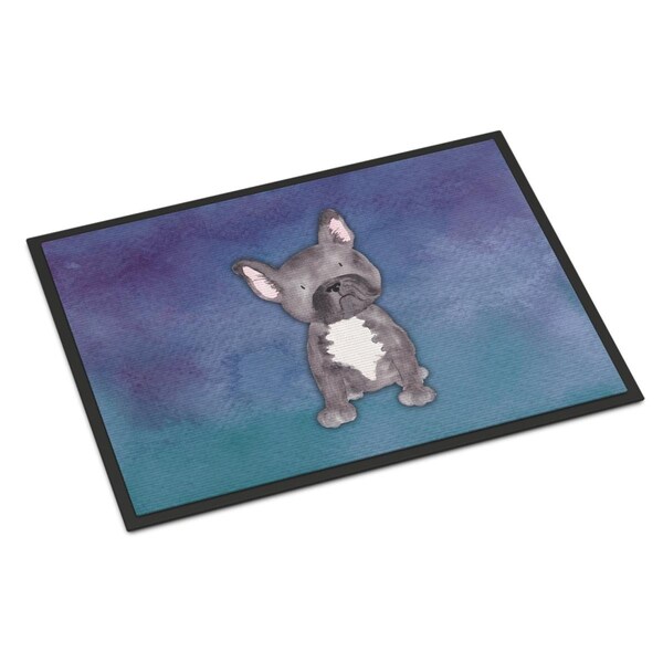 Carolines Treasures 24 x 36 in. French Bulldog Watercolor Indoor or Outdoor Mat - BB7395JMAT