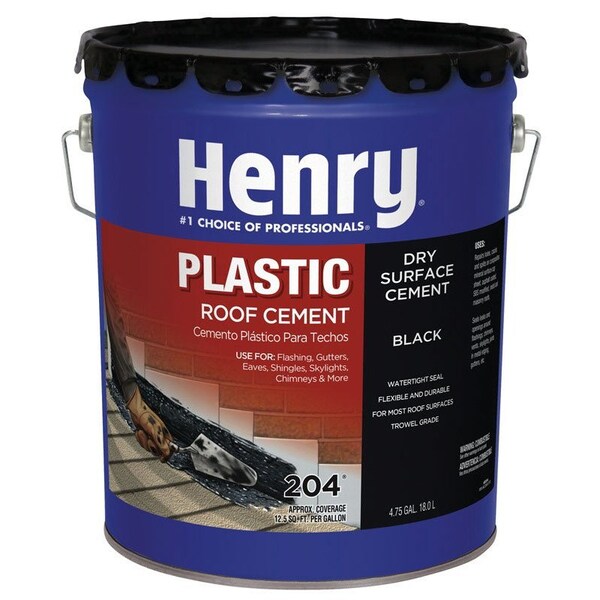 Henry Henry Smooth Black Asphalt Roof Cement 4-3/4 gal - HE204071