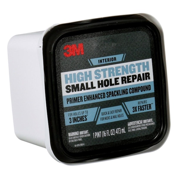 Scotch 3M High Strength Hole Repair Ready to Use White Spackling Compound and Primer in One 16 oz - PPP-16-BB