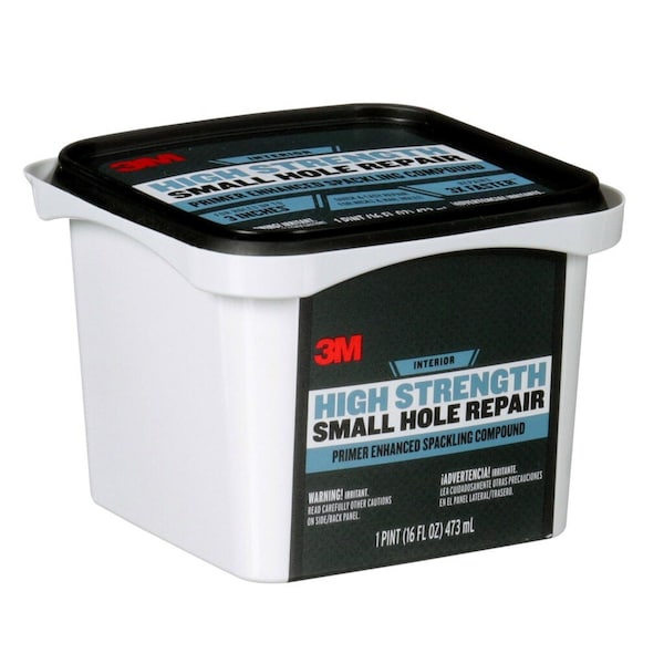 Scotch 3M High Strength Hole Repair Ready to Use White Spackling Compound and Primer in One 16 oz - PPP-16-BB