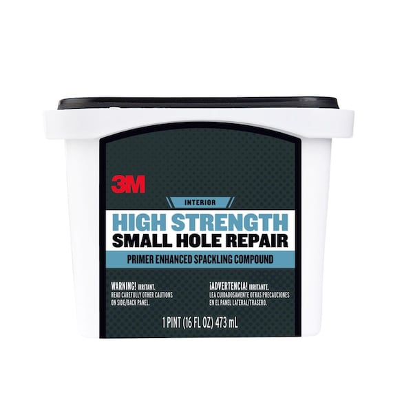 Scotch 3M High Strength Hole Repair Ready to Use White Spackling Compound and Primer in One 16 oz - PPP-16-BB