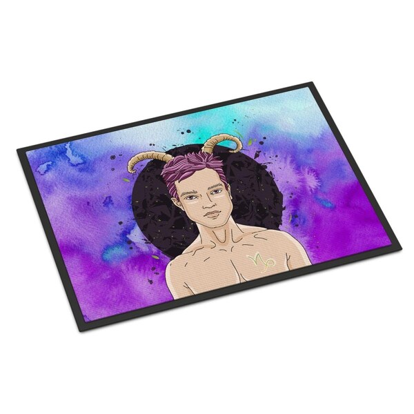 Carolines Treasures 24 x 36 in. Capricorn Zodiac Sign Indoor or Outdoor Mat - BB7326JMAT