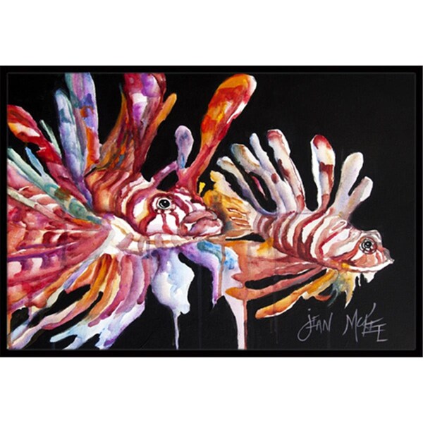 Carolines Treasures Lionfish Indoor and Outdoor Mat- 24 x 36 in. - JMK1114JMAT