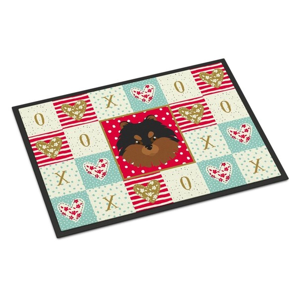 Carolines Treasures 24 x 36 in. Pomeranian Love Indoor or Outdoor Mat - CK5228JMAT