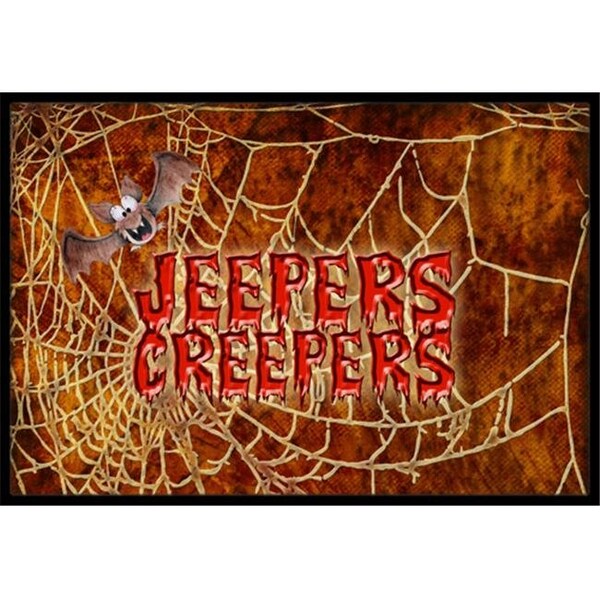 Carolines Treasures Carolines Treasures SB3018MAT 18 x 27 in. Jeepers Creepers with Bat and Spider web Halloween - SB3018MAT