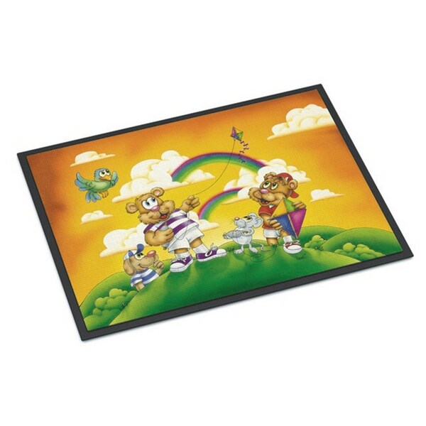 Carolines Treasures Bears Flying a Kite Indoor or Outdoor Mat, 18 x 27 in. - APH0374MAT