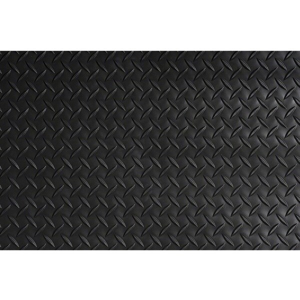 Crown Matting Technologies Antifatigue Mat, 3 ft L x 2 ft W, .56 in Thickness, Diamond Pattern, Black - CWNCD0023DB