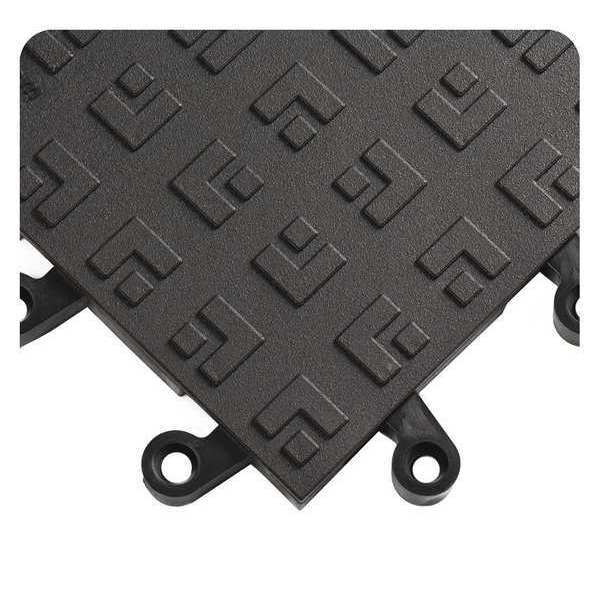 Wearwell Antifatigue Mat, 18" L x 18" W, 7/8" Thickness, Solid, Black - 562.78X18X18BK