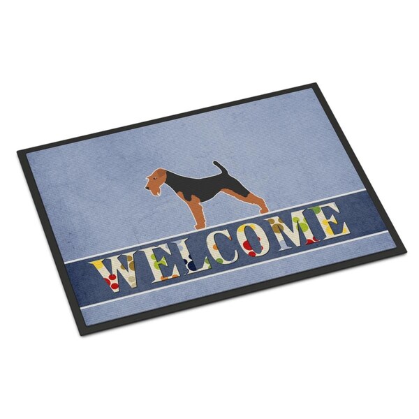 Carolines Treasures 24 x 36 in. Welsh Terrier Welcome Indoor or Outdoor Mat - BB5489JMAT