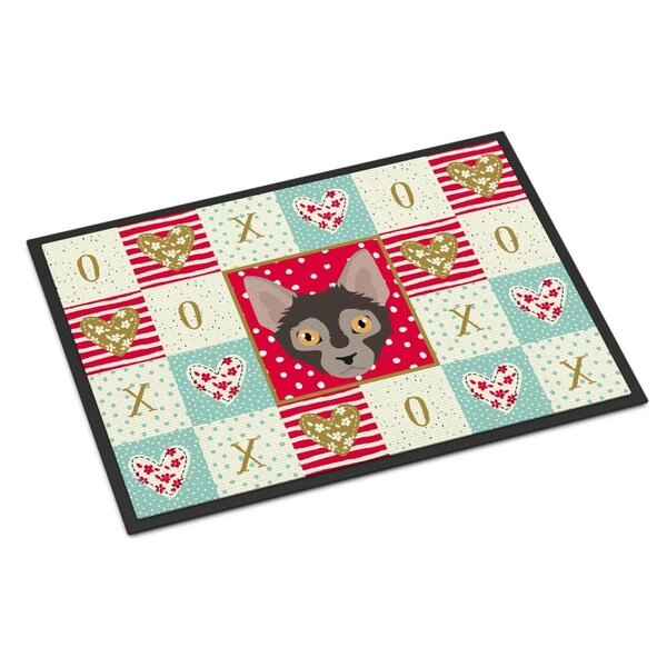 Carolines Treasures 18 x 27 in. Lykoi Cat Love Indoor or Outdoor Mat - CK5128MAT