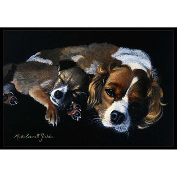 Carolines Treasures Cozy Pals with Cavalier Spaniel Indoor or Outdoor Mat- 24 x 36 - FMF0022JMAT