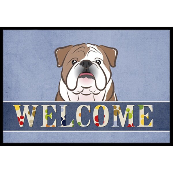 Carolines Treasures English Bulldog Welcome Indoor & Outdoor Mat, 18 x 27 in. - CA77356