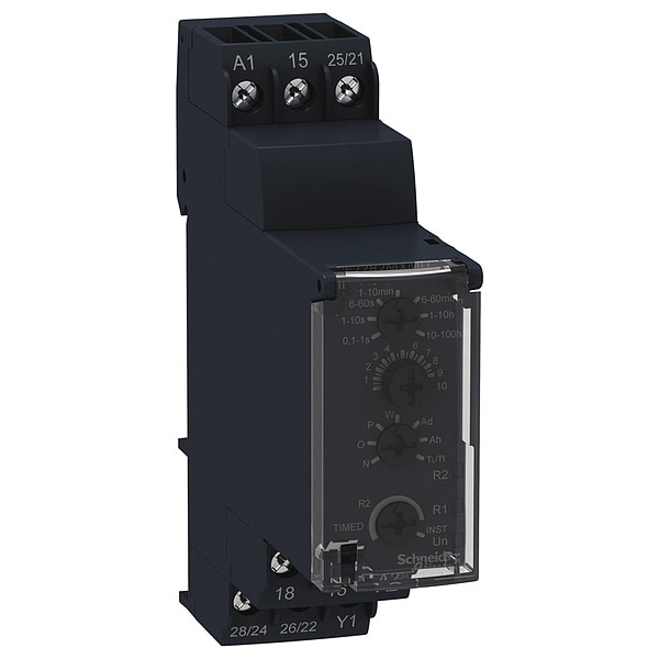 Relé de retardo de tiempo Schneider Electric, 12V CA/CD, 4 pines - RE22R2MJU