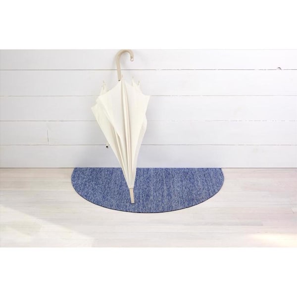 Chilewich Chilewich 21 in. W X 36 in. L Blue Welcome Polyester/Vinyl Door Mat - 200705-008