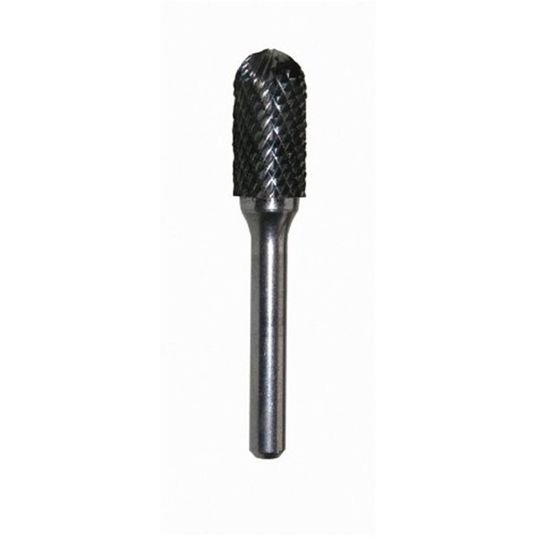 Vortex Ball-Nosed Cylinder Bur- Brazed Head - .38 in. x .75 in. x 2.50 in. Double Cut - VO742741