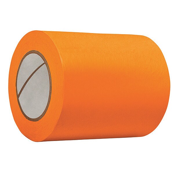 Zoro Select Masking Tape, 1/2 in W x 60 yd L, 4.8 mil Thick, Orange, Rubber Adhesive, 72 PK - TC602-0.5"X60YD-ORN(CA-72)