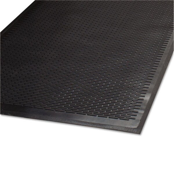 Millennium MLL 3 x 5 in. Polypropylene Clean Step Outdoor Rubber Scraper Mat, Black - 14030500